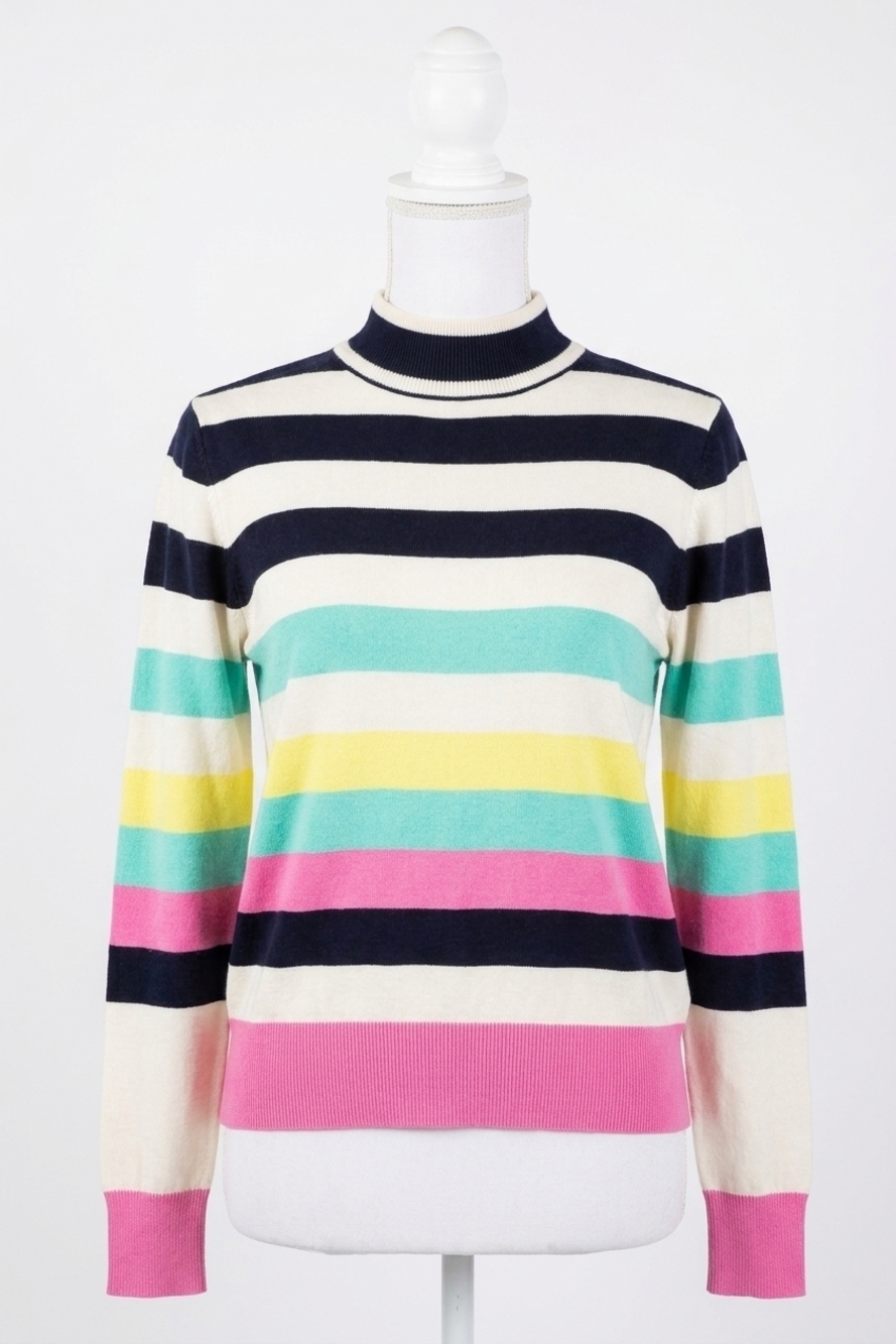 NEW THML marisa turtleneck top in multi striped